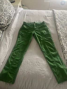 White House Black Market Green Straight Leg Pants